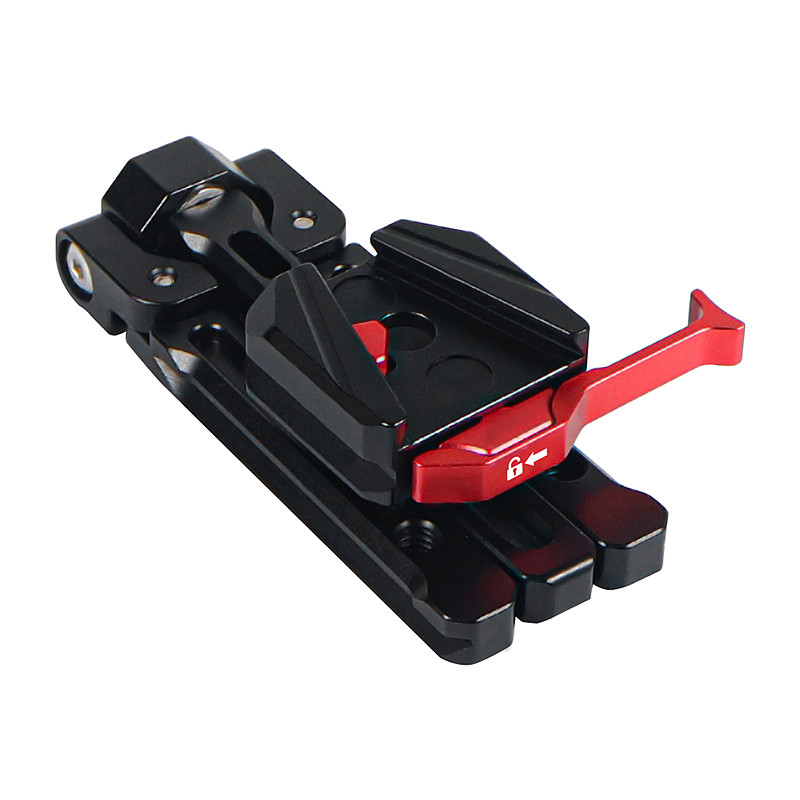 Mini V Lock Mount Adapter Quick Release Clamp Plate with 1/4 -20 Mounting Slots for DSLR Camera Battery Mounting / Disassemble