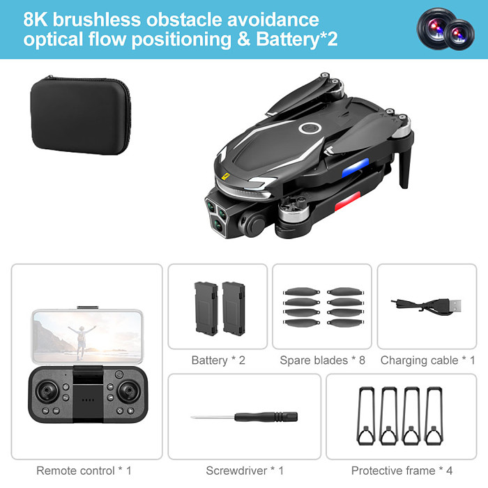 V888 brushless drone aerial photography folding aircraft optical flow obstacle avoidance remote control aircraft toy