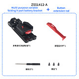 Mini V Lock Mount Adapter Quick Release Clamp Plate with 1/4 -20 Mounting Slots for DSLR Camera Battery Mounting / Disassemble