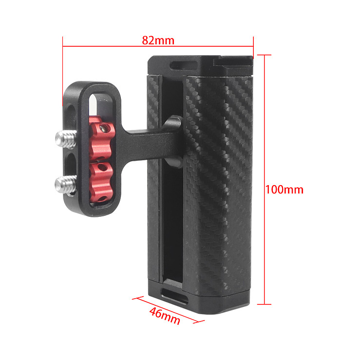 Universal DSLR Camera Cage Wooden/Metal Side Handle Grip Mini Handgrip with 1/4 Thread Cold Shoe Mount Photography Accessories