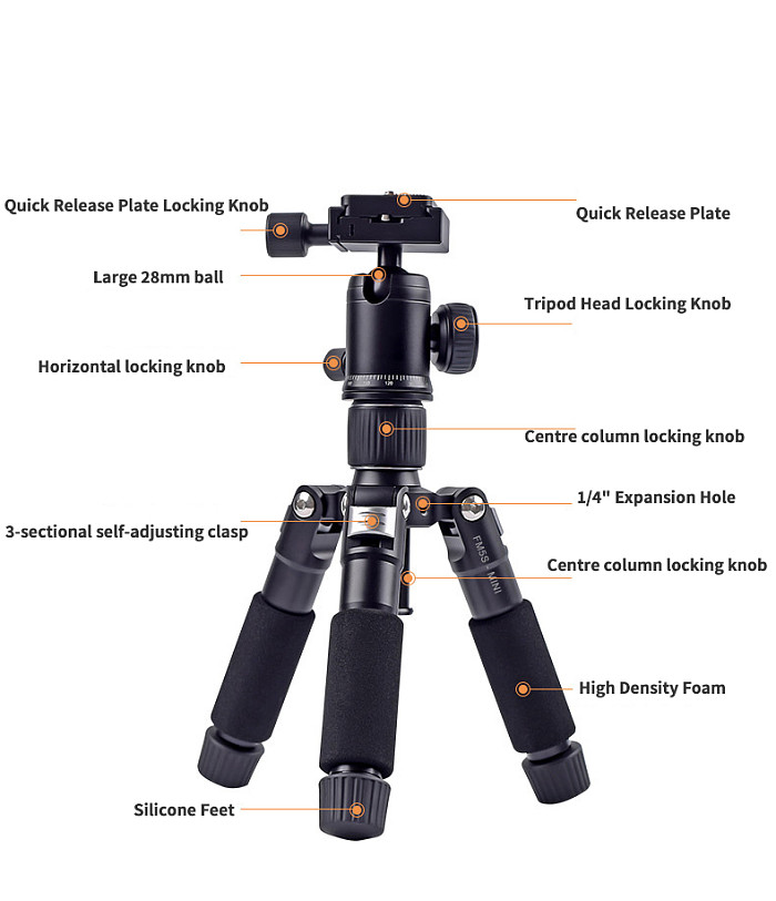 Mini Desktop Tripod Light Portable Micro DSLR Camera Climbing Tripod Mobile Phone Live Stands
