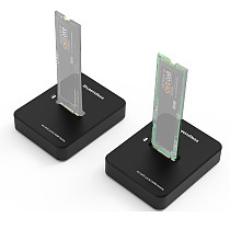 For NVME 10Gbps / SATA 5Gbps Dual Protocol M.2 SSD Enclosure Type-C Mobile Hard Drive Dock for M.2 M Key / B+M Key 2230-2280 SSD