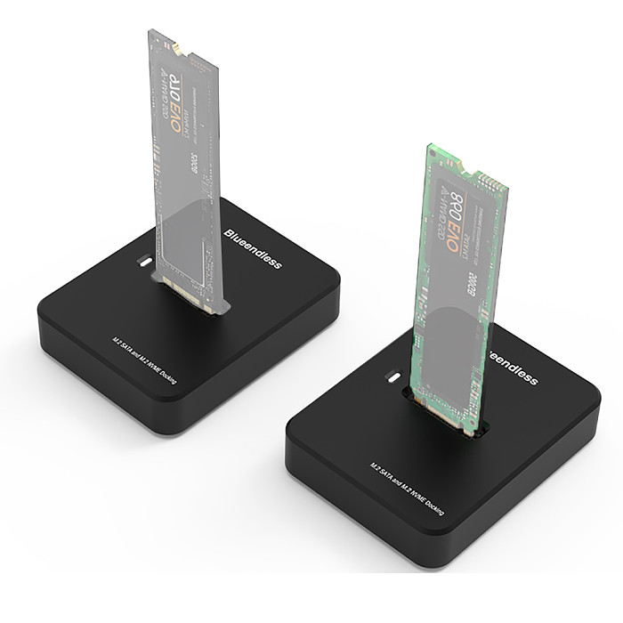 For NVME 10Gbps / SATA 5Gbps Dual Protocol M.2 SSD Enclosure Type-C Mobile Hard Drive Dock for M.2 M Key / B+M Key 2230-2280 SSD