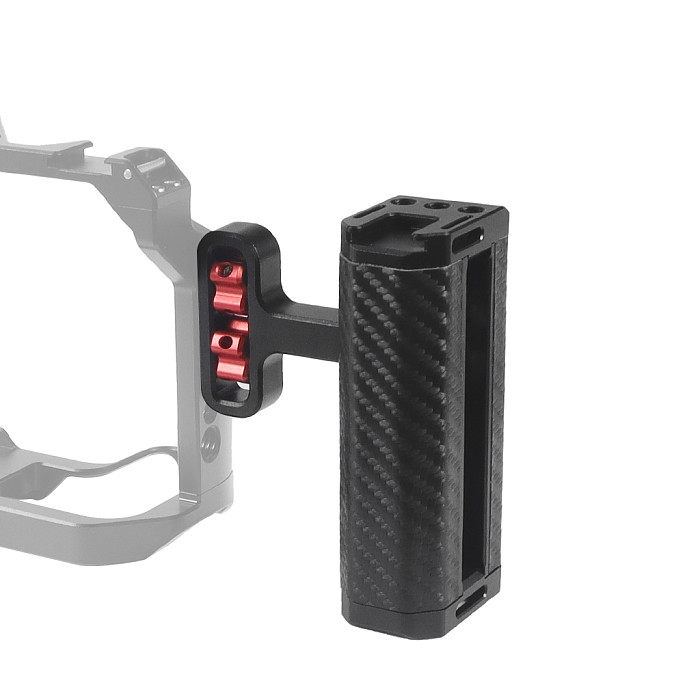 Universal DSLR Camera Cage Wooden/Metal Side Handle Grip Mini Handgrip with 1/4 Thread Cold Shoe Mount Photography Accessories