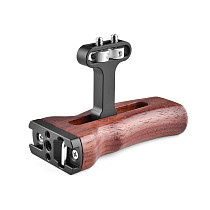 Universal DSLR Camera Cage Wooden/Metal Side Handle Grip Mini Handgrip with 1/4 Thread Cold Shoe Mount Photography Accessories
