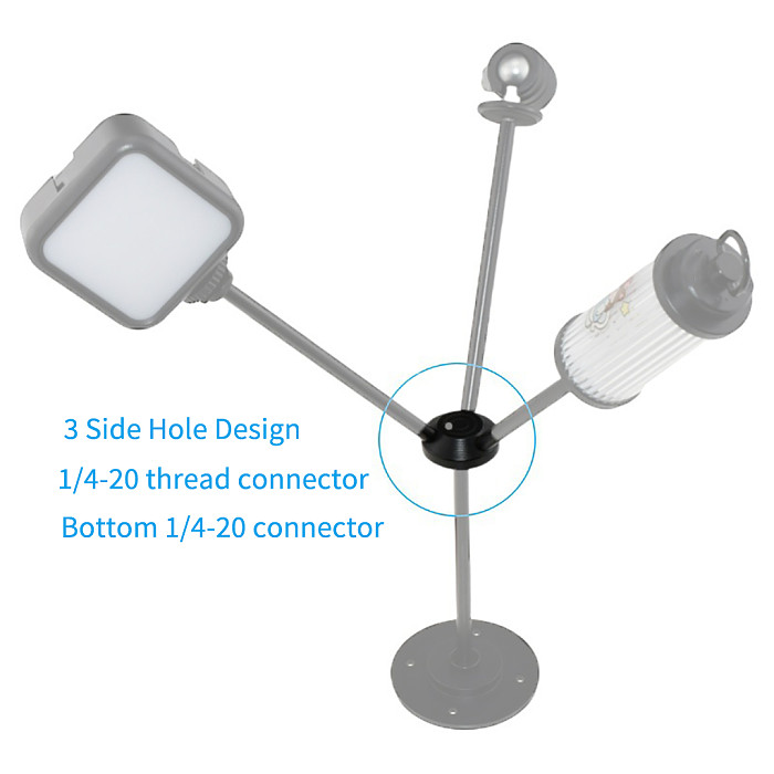 Outdoor Camping Bracket Accessories 3 Hole Flange - M12 (3 Hole Flange 1/4)