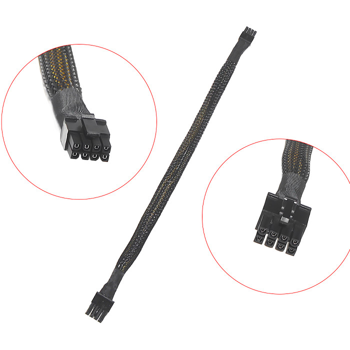 For HP DL380 G10 Server GPU Extension Cable mini8P to Dual (6+2)8Pin Adapter Cable for 3090 A100 4090 Graphics Card Power Cable