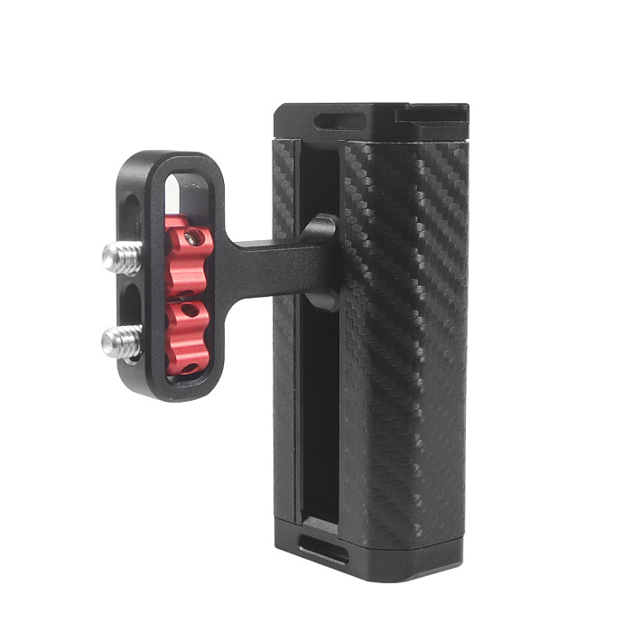Universal DSLR Camera Cage Wooden/Metal Side Handle Grip Mini Handgrip with 1/4 Thread Cold Shoe Mount Photography Accessories