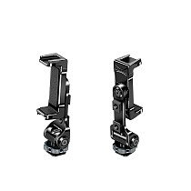 Aluminum Camera NATO Phone Holder Quick Release Tripod Adapter with 3 Cold Shoe for iPhone Samsung DSLR Camera Mic Fill Light