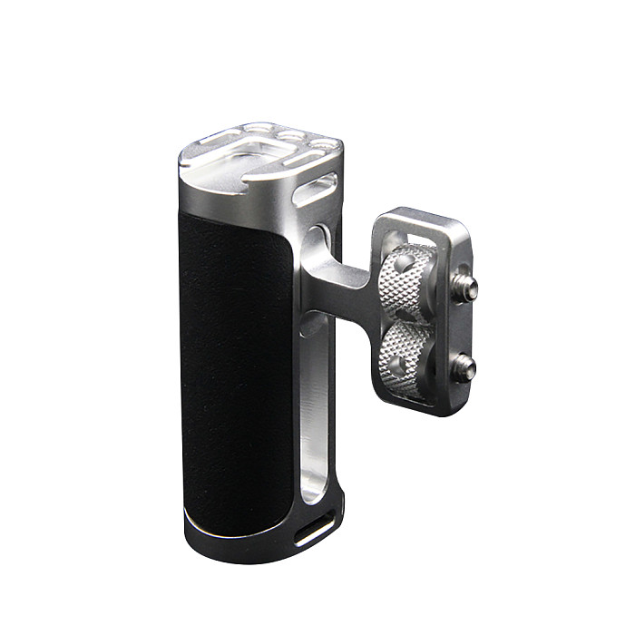 Universal DSLR Camera Cage Wooden/Metal Side Handle Grip Mini Handgrip with 1/4 Thread Cold Shoe Mount Photography Accessories
