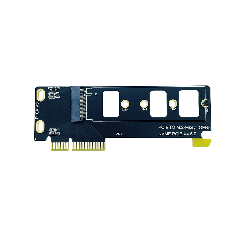 PCI-E to M.2 M Key Riser Card 11660Mb\S for NVME 2230 2242 2260 2280 SSD Support PCIEX4 5.0 GEN5/GEN4/GEN3 SSD Adapter Card