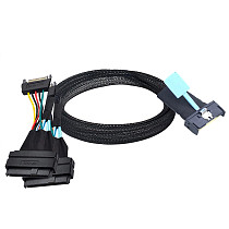 Slimline SAS MCIO 8i 74P To 2XSFF 8639+15P Adapter Cable for Server Connection Cable Server Data Transmission Cable