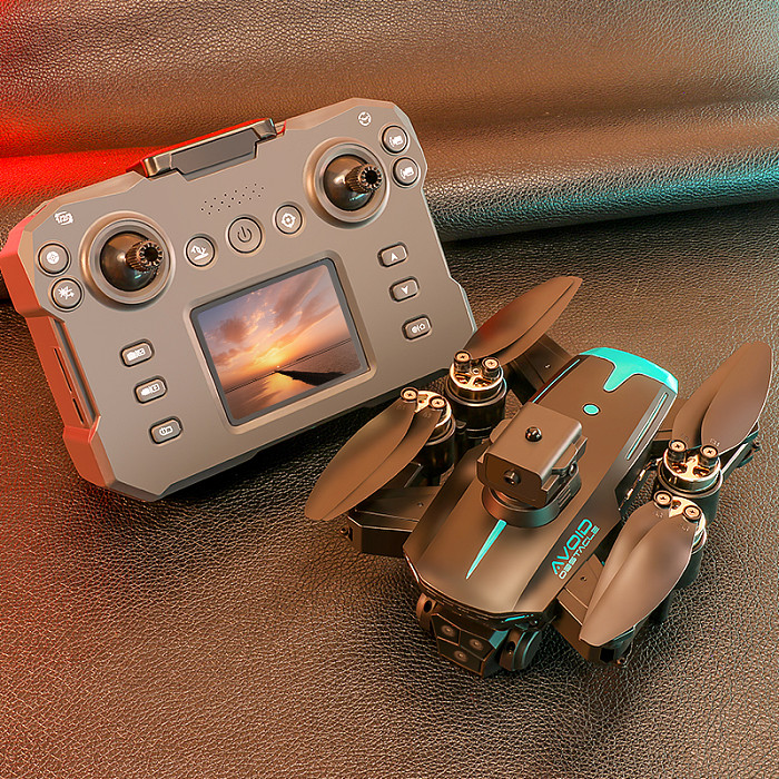 KY605s Screen Controlled Brushless Foldable RC Quadcopter 4K Wide Angle Three Camera HD 360° Roll Lntelligent Obstacle Avoidance Drone Toy