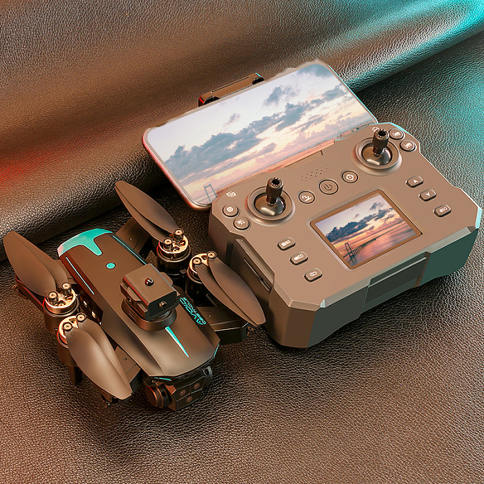 KY605s Screen Controlled Brushless Foldable RC Quadcopter 4K Wide Angle Three Camera HD 360° Roll Lntelligent Obstacle Avoidance Drone Toy