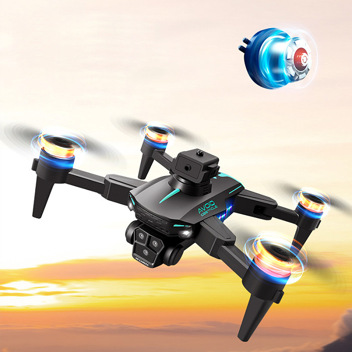 KY605s Screen Controlled Brushless Foldable RC Quadcopter 4K Wide Angle Three Camera HD 360° Roll Lntelligent Obstacle Avoidance Drone Toy