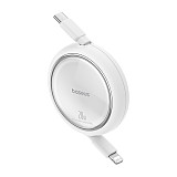 Baseus Free2Pull Retractable Type-C to iP 20W 1m Freely Stretching PD 20W Fast Charging Data Cable 480Mbps Transmission Rate