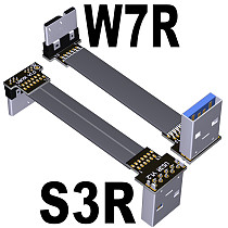 USB3.0 Male to Female Flat Cable Type-A to Micro-B Extension Cord  Support OTG S3R-W7R 13P