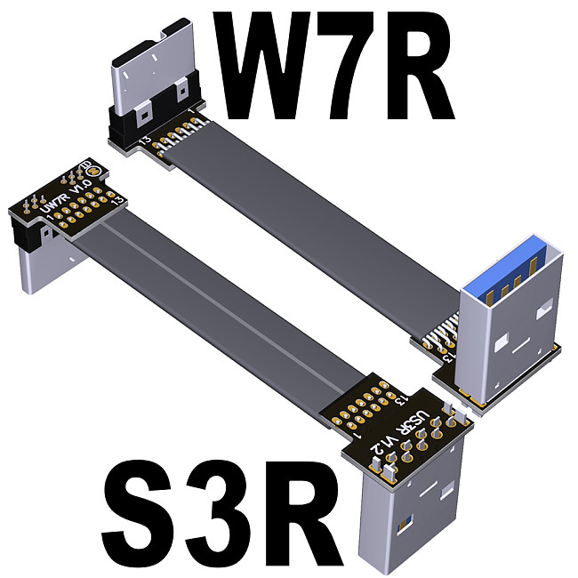 USB3.0 Male to Female Flat Cable Type-A to Micro-B Extension Cord  Support OTG S3R-W7R 13P