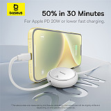 Baseus Free2Pull Retractable Type-C to iP 20W 1m Freely Stretching PD 20W Fast Charging Data Cable 480Mbps Transmission Rate