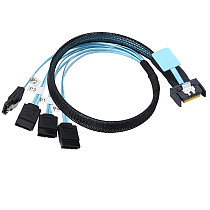 SlimSAS 8654 MCIO 4I 38pin to 4X SATA Cable PCIE5.0 PCI-E Server Data Connection Cable