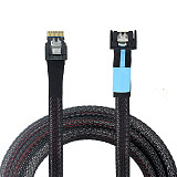 Gen5 MCIO Slimline SFF-8654 4i to SFF-8654 4i Cable for Server Data Cable Connection Cable