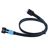Gen5 PCI-E MCIO Slimline SFF-8654 4i to Oculink SFF-8611 4i Adapter Cable