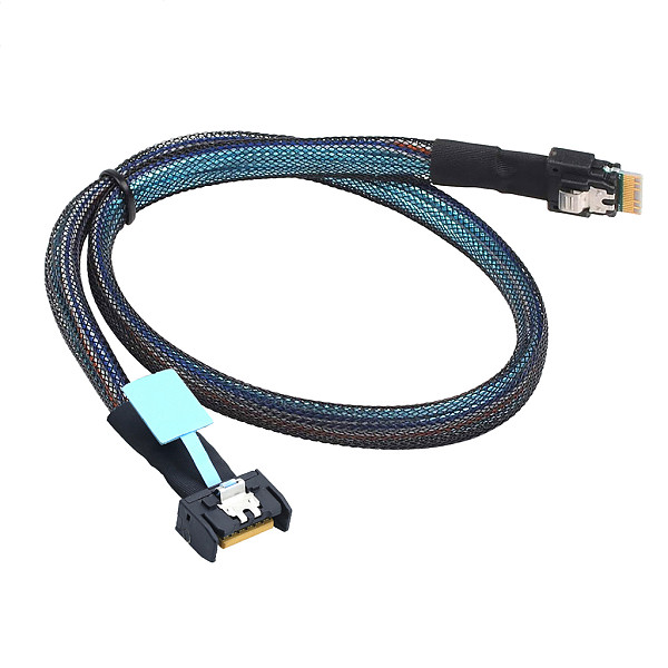 Gen5 MCIO Slimline SFF-8654 4i to SFF-8654 4i Cable for Server Data Cable Connection Cable