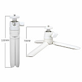 Foldable Mini Tripod Desktop Selfie Stick Tripod Stand with 1/4 Screw Ballhead Handle Grip For Projector Camera Phone 2KG Load