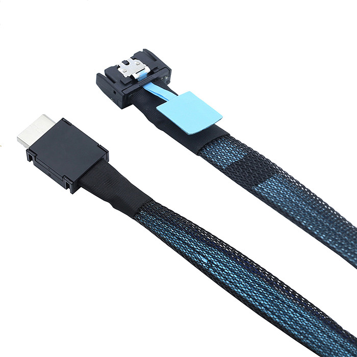 Gen5 PCI-E MCIO Slimline SFF-8654 4i to Oculink SFF-8611 4i Adapter Cable