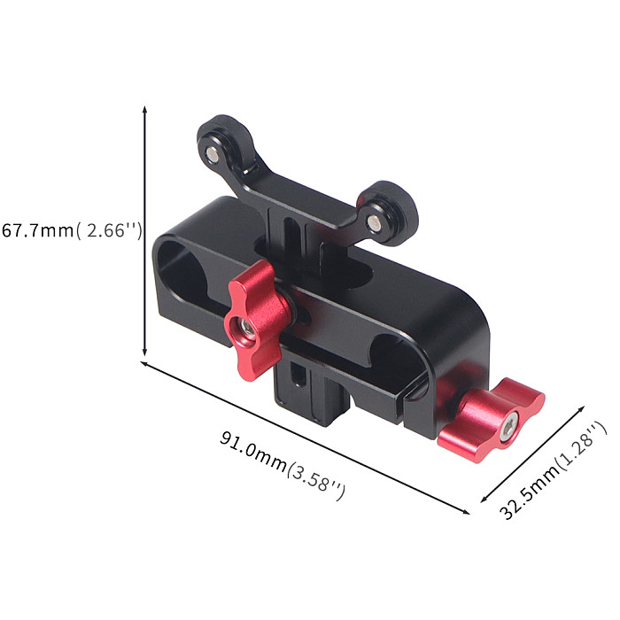 Aluminum SLR lens stand Long lens stand 15mm camera guide mount for SLR SONY Fuji