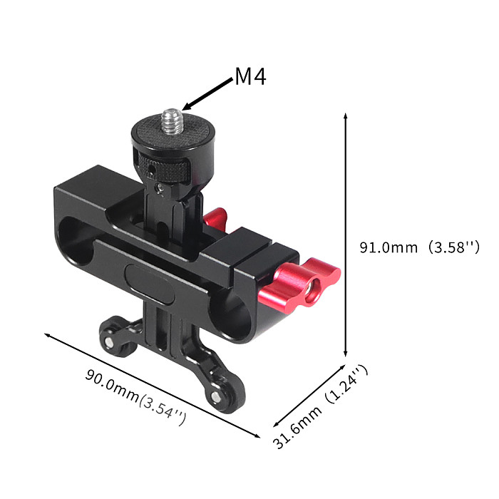 Aluminum SLR lens stand Long lens stand 15mm camera guide mount for SLR SONY Fuji