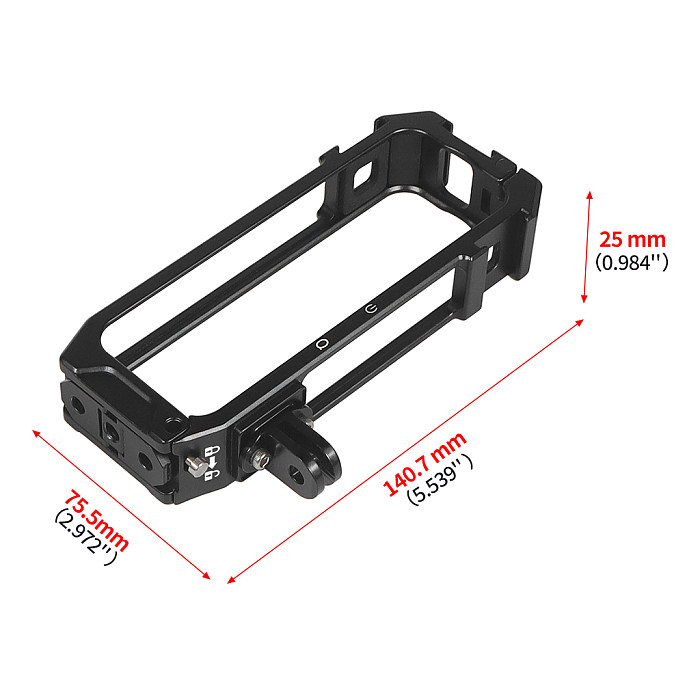 Magnetic Folding 1/4 Horizontal And Vertical Shooting Camera Quick Installation and Disassembly Cage Extended Protection Frame for Insta360 x4 Action Cameras