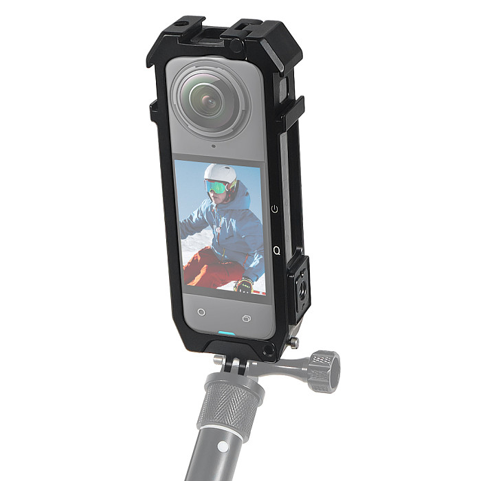 Magnetic Folding 1/4 Horizontal And Vertical Shooting Camera Quick Installation and Disassembly Cage Extended Protection Frame for Insta360 x4 Action Cameras