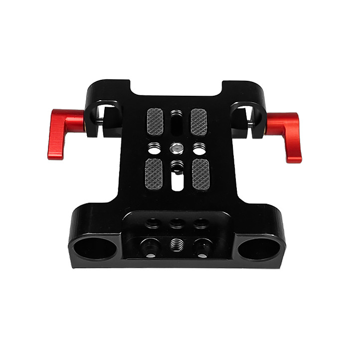 15mm Dual Hole Tube Clamp Pan Tilt Rod Rail Clamp Mounting Base Universal DSLR Camera Quick Installation Board Slide Rail And Focus Cage Kit