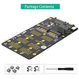 New version 2 in 1 Combo M.2(NGFF) NVMe SSD/SATA-Bus SSD to SFF-8643 and SATA Adapter