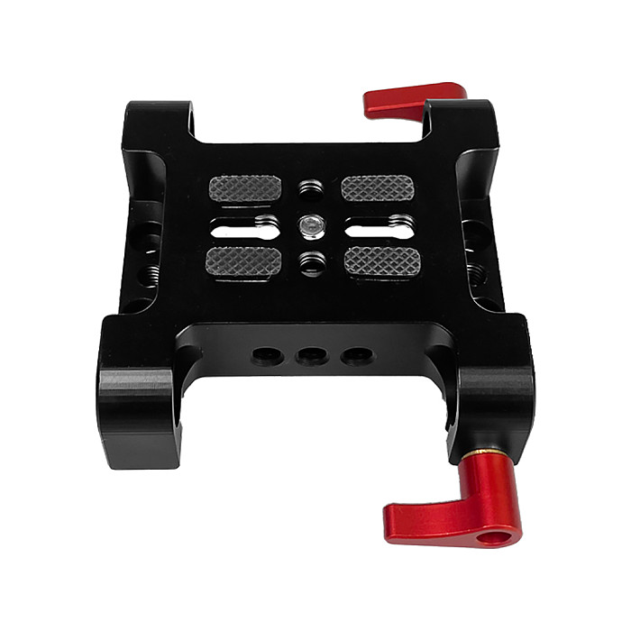 15mm Dual Hole Tube Clamp Pan Tilt Rod Rail Clamp Mounting Base Universal DSLR Camera Quick Installation Board Slide Rail And Focus Cage Kit