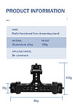 Aluminum Alloy Three Position Multi-functional Live Streaming Bracket Phone Adapter Stand horizontal And Vertical Pan Tilt Base Universal