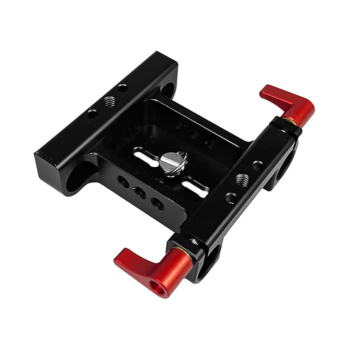 15mm Dual Hole Tube Clamp Pan Tilt Rod Rail Clamp Mounting Base Universal DSLR Camera Quick Installation Board Slide Rail And Focus Cage Kit