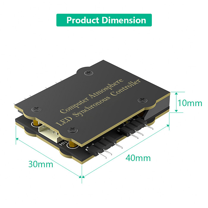 5V 3PIN A-RGB Fan Controller, 5V Lighting Controller, Computer Atmosphere RGB LED Synchronization Controller for desktop PC
