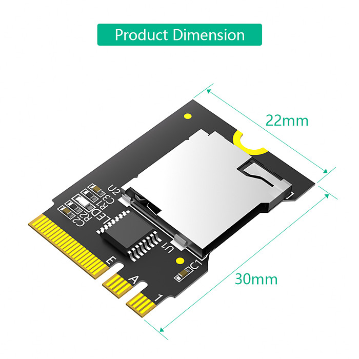 New version Micro SD Card TF SDHC SDXC to NGFF Key A-E Adapter