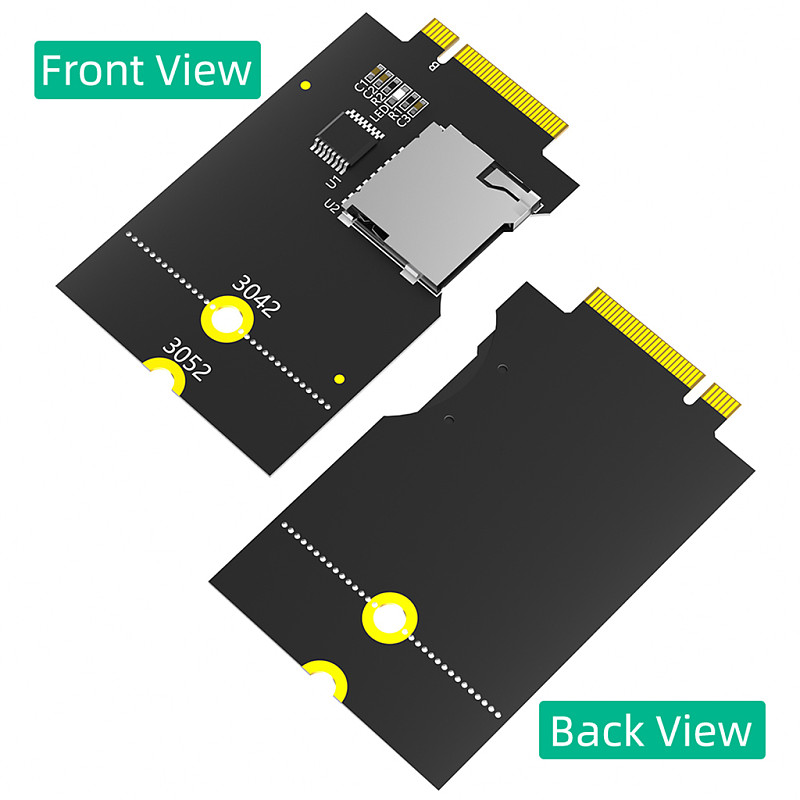 New Version Micro SD Card, TF SDHC SDXC to NGFF Key B Adapter Supports USB Bus Not SATA Bus