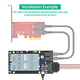 New Version Dual M.2 NVME SSD to Dual SFF-8643 Adapter