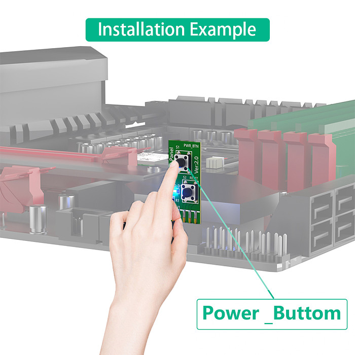 New version 2*5 Pin Reset/Power ON/OFF switch Board Adapter for desktop PC