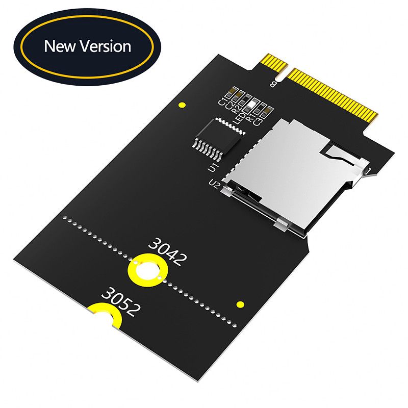 New Version Micro SD Card, TF SDHC SDXC to NGFF Key B Adapter Supports USB Bus Not SATA Bus