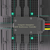 5V 3PIN A-RGB Fan Controller, 5V Lighting Controller, Computer Atmosphere RGB LED Synchronization Controller for desktop PC