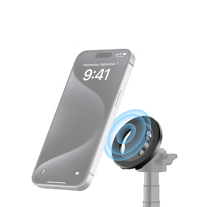 For Magsafe Magnetic Base Mobile Photography Fixed Stand Horizontal And Vertical Screen Rotation Dual Cold Shoe Interface  For iPhone 12/13/14/15  