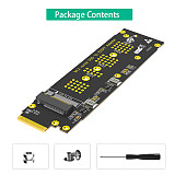 New version NVMe M.2 SSD to NVMe EDSFF E1.S SSD Adapter M.2 NGFF Type 2230/2242/2260/2280M M Key Supports PCIe Gen4 and Gen3 x4 Lane M.2 NVMe SSD ﻿