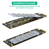 New version NVMe M.2 SSD to NVMe EDSFF E1.S SSD Adapter M.2 NGFF Type 2230/2242/2260/2280M M Key Supports PCIe Gen4 and Gen3 x4 Lane M.2 NVMe SSD ﻿