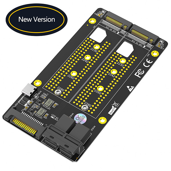 New Version Dual M.2 NVME SSD to Dual SFF-8643 Adapter