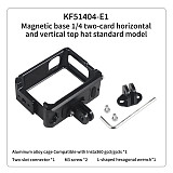 For insta360 go3/go3sMount Camera Cage 1/4 Protective Frame Cold Shoe Horizontal And Vertical Shooting Magnetic Quick Release Expansion Accesorries